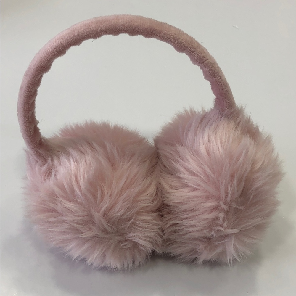 Pink Faux Fur Earmuffs – Fluffy & Soft Ear Warmers – One Size